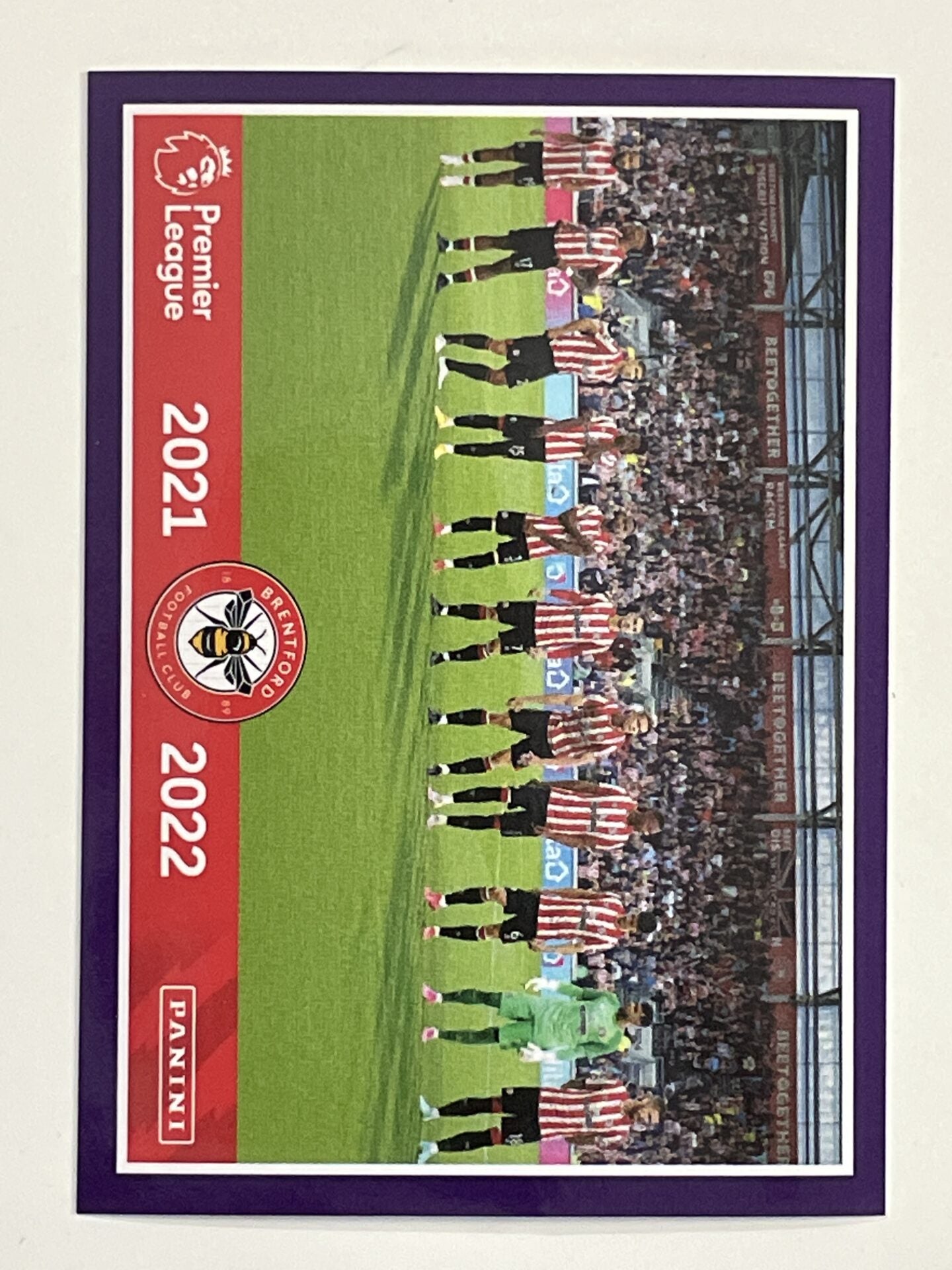 Brentford Team Photo Panini Premier League 2022 Football Sticker