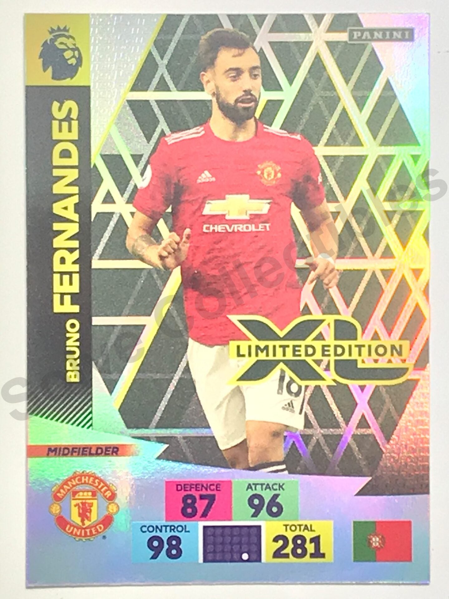 Bruno Fernandes Limited Edition (Manchester United) Football Card &#8211; Premier League Adrenalyn XL 2020:21