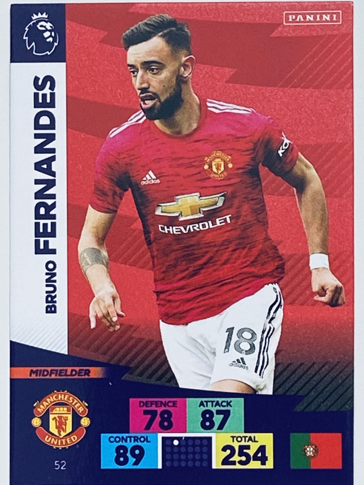 Bruno Fernandes (Manchester United) Football Card &#8211; Premier League Adrenalyn XL 2020:21