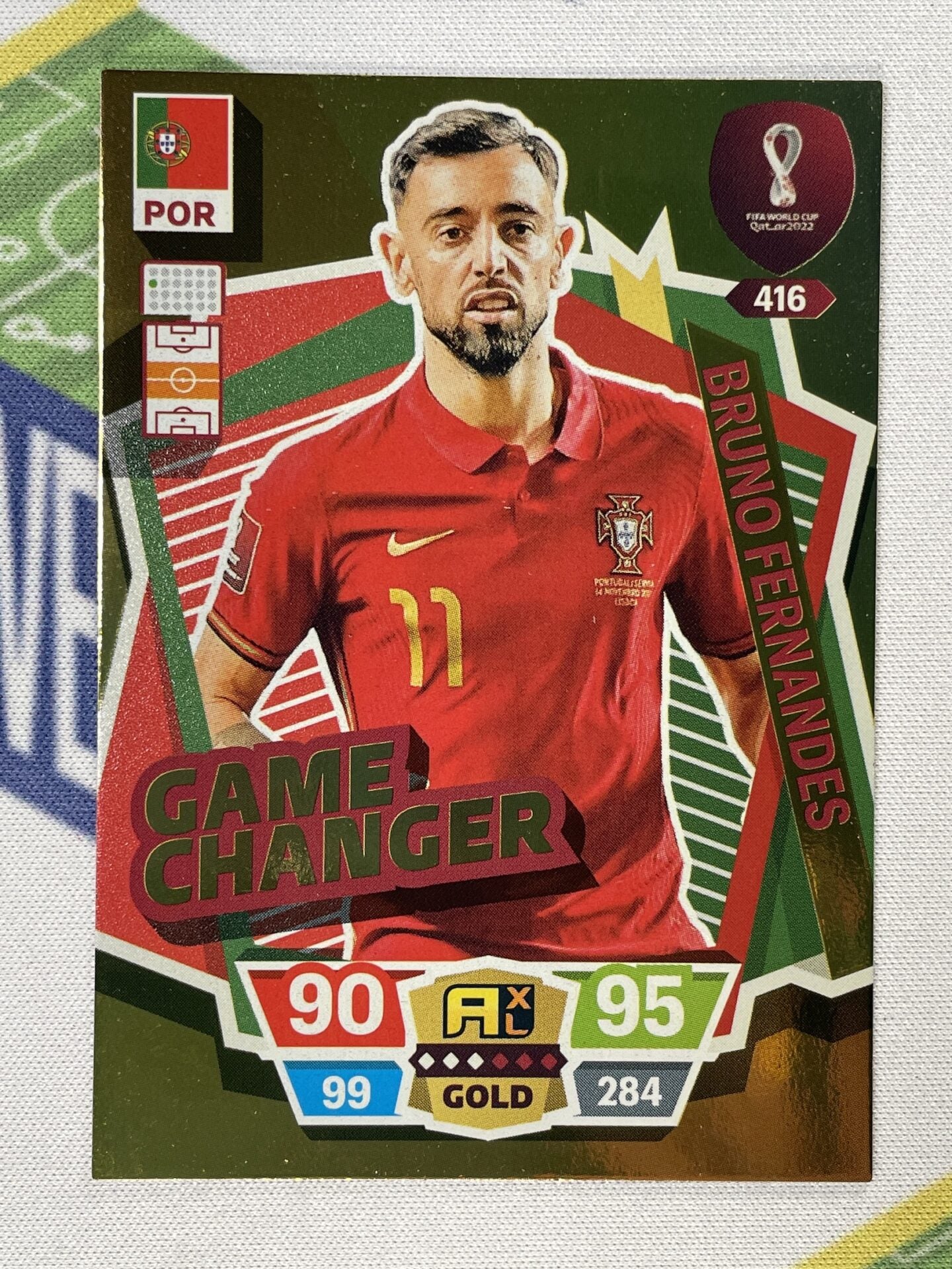 Bruno Fernandes Portugal Game Changer Panini World Cup 2022 Adrenalyn XL Card