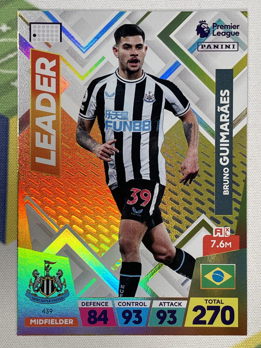 Bruno Guimaraes Newcastle United Leader Panini Premier League Adrenalyn XL 2023 Card