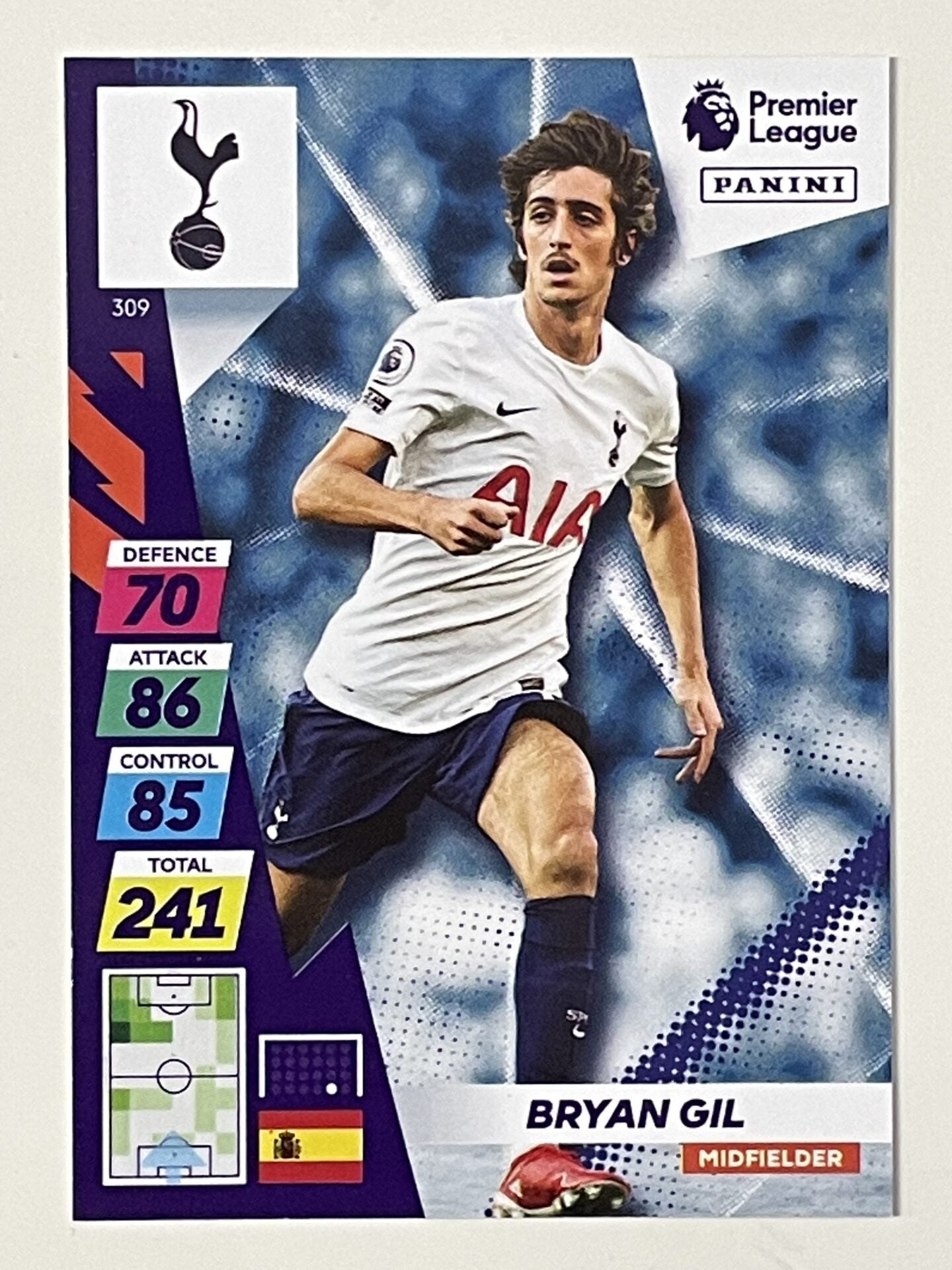 Bryan Gil Tottenham Hotspur Base Panini Adrenalyn XL PLUS Premier League 2021 2022