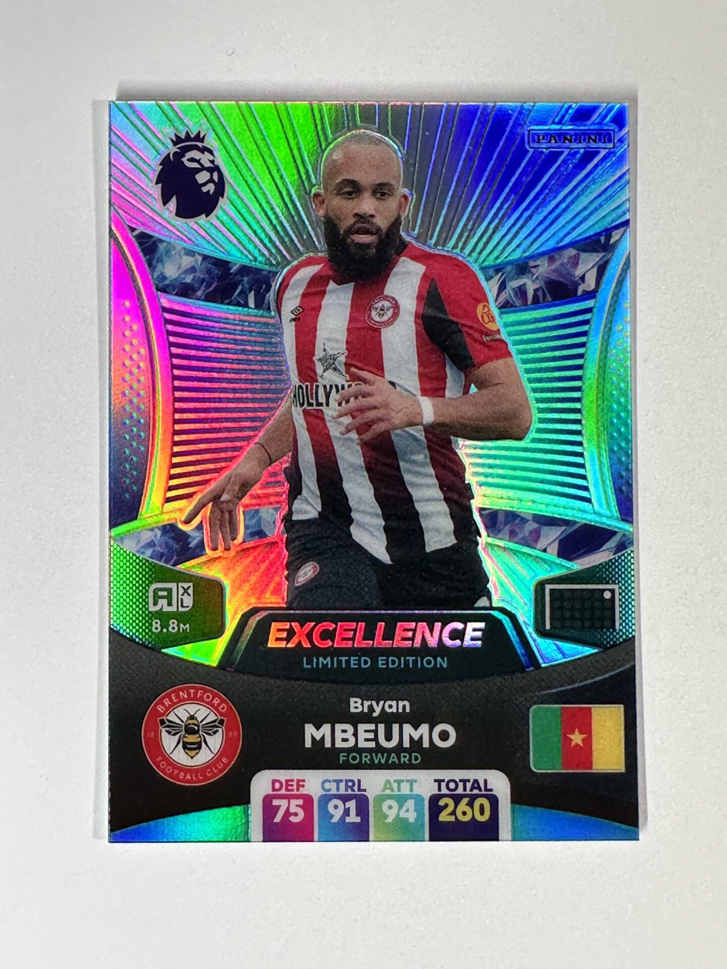 Bryan Mbuemo Brentford Excellence Limited Edition Panini Premier League Adrenalyn XL 2024 Card