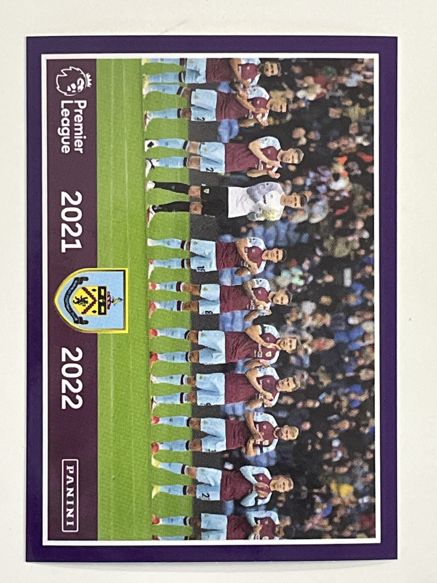 Burnley Team Photo Panini Premier League 2022 Football Sticker