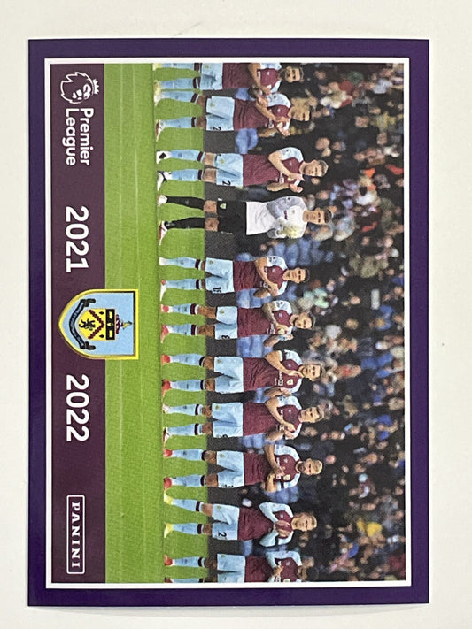 Burnley Team Photo Panini Premier League 2022 Football Sticker