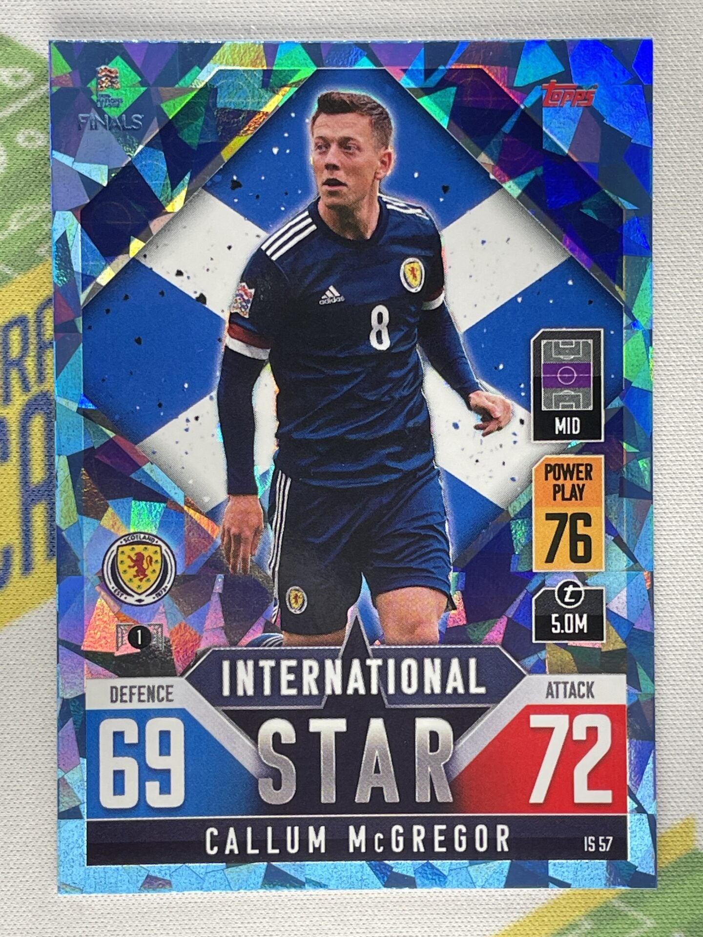 Callum McGregor Scotland Crystal Foil Parallel Topps Match Attax 101 Road to Nations League 2022 Card