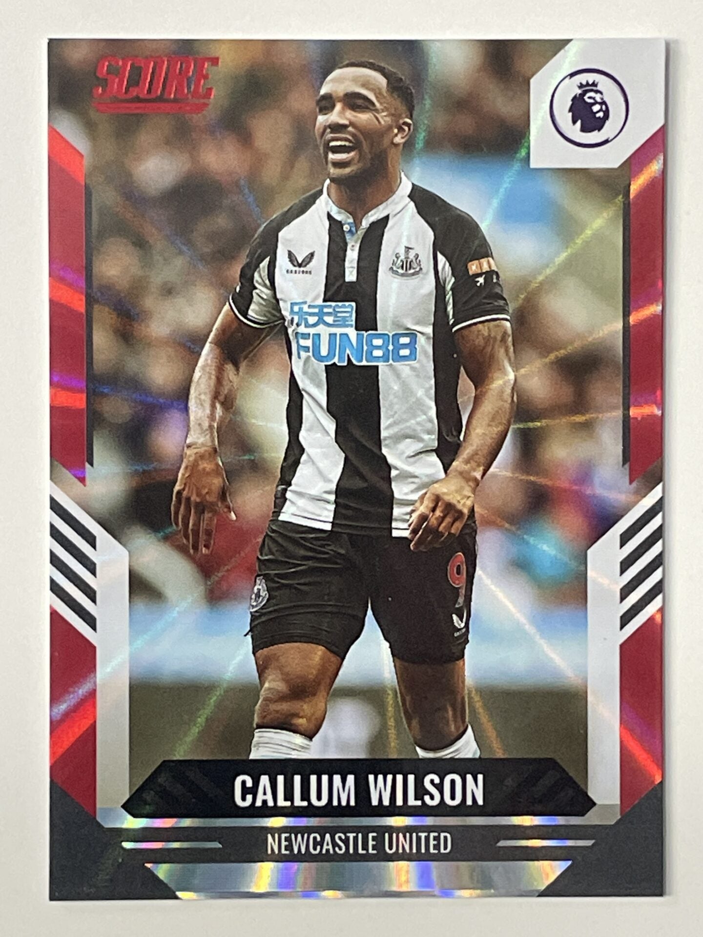 Callum Wilson Newcastle United Base Red Laser Parallel Panini Premier League Score 2021 2022