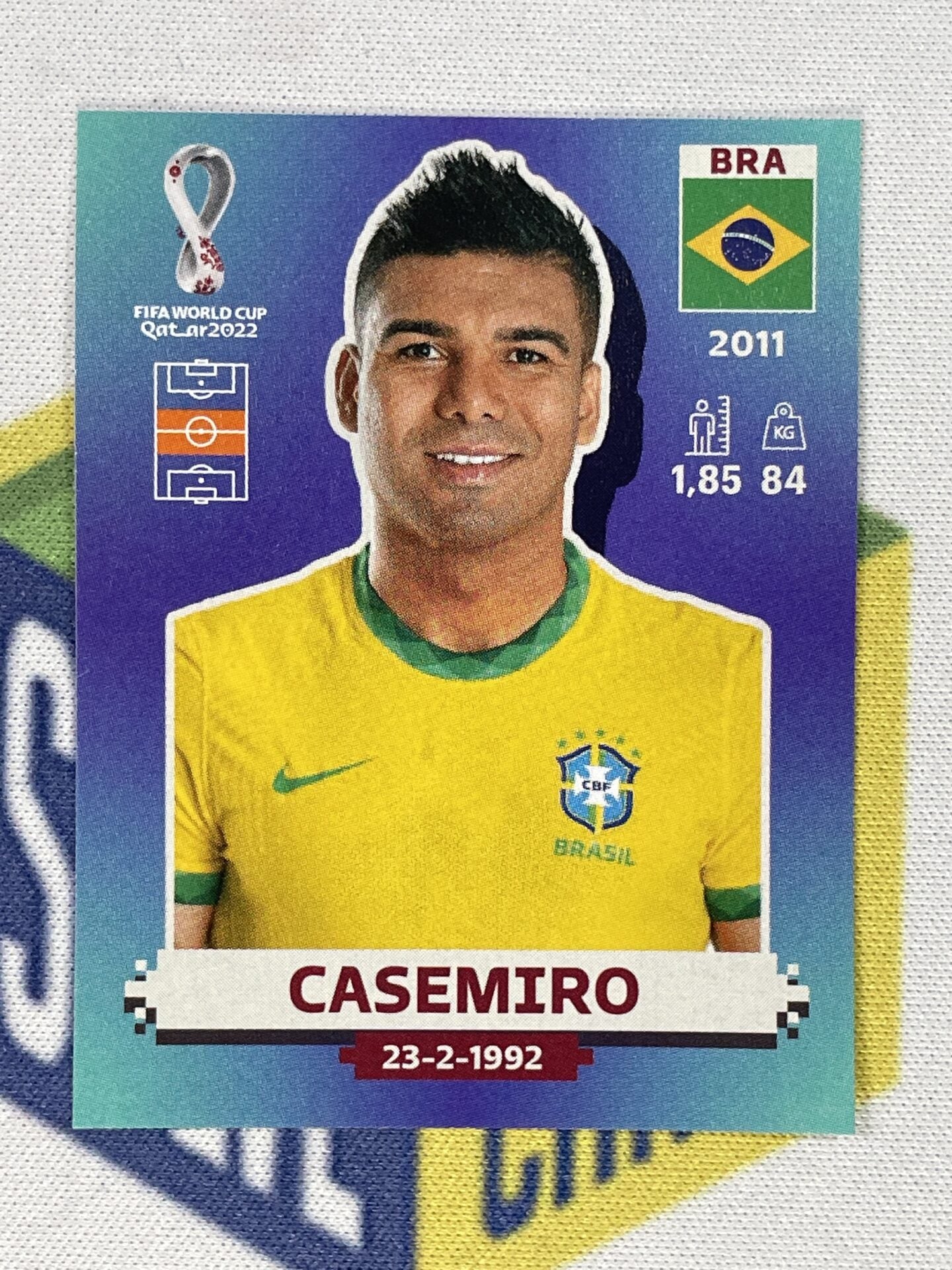 Casemiro Brazil Panini World Cup 2022 Qatar Stickers