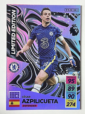 Cesar-Azpilicueta-Chelsea-Limited-Edition-Panini-Adrenalyn-XL-2021-22-Card-Football