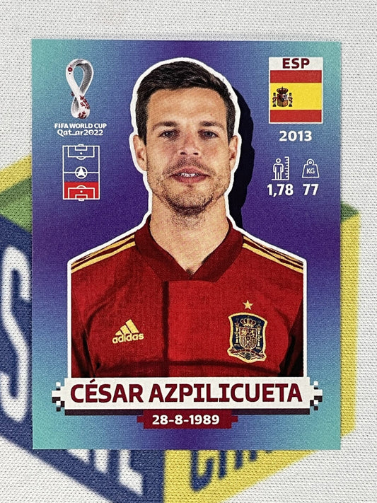 Cesar Azpilicueta Spain Panini World Cup 2022 Qatar Stickers