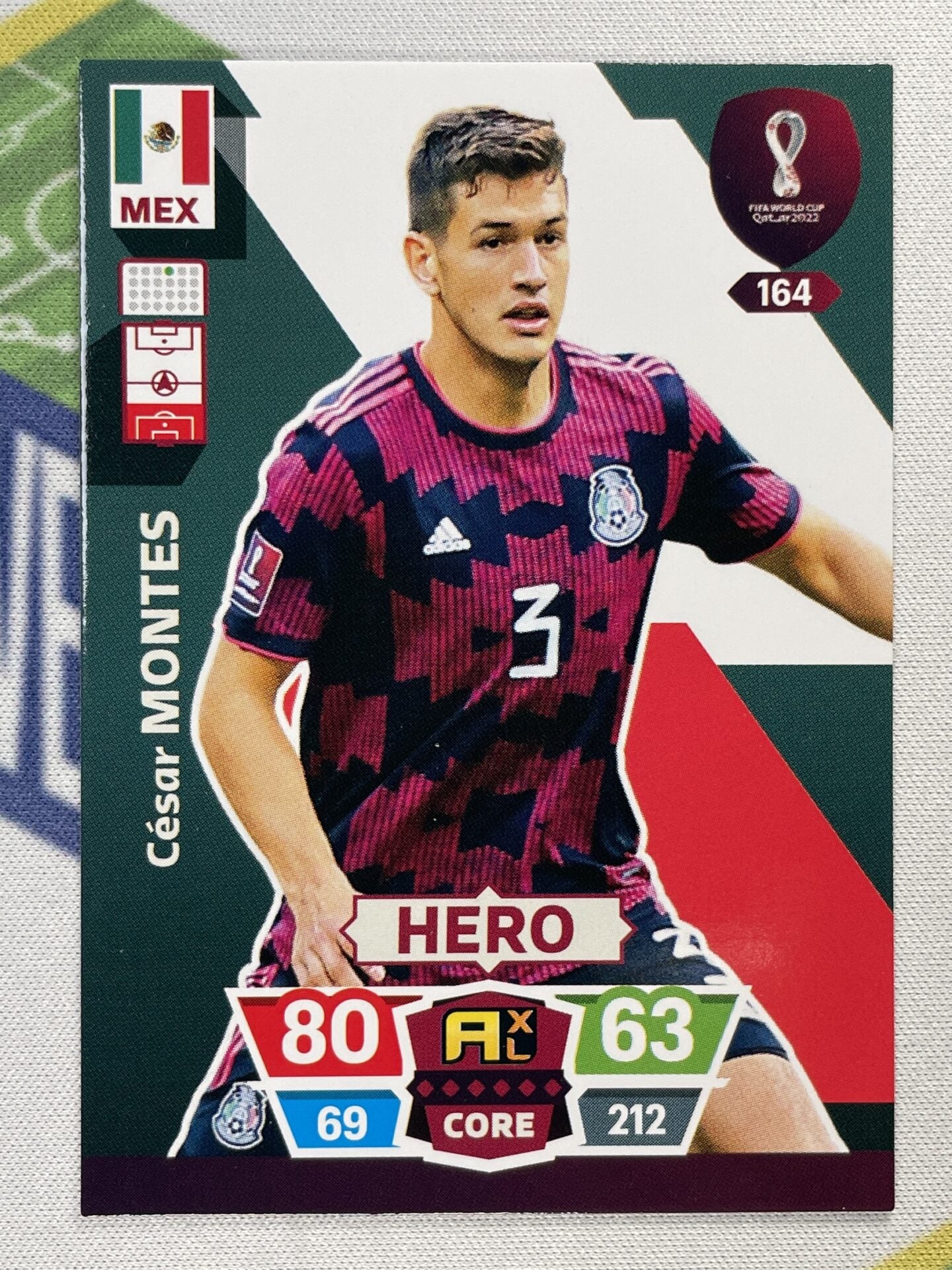 Cesar Montes Mexico Panini World Cup 2022 Adrenalyn XL Card