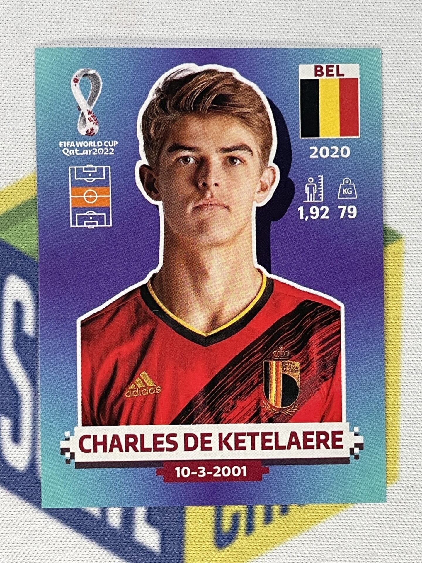 Charles De Ketelaere Belgium Panini World Cup 2022 Qatar Stickers