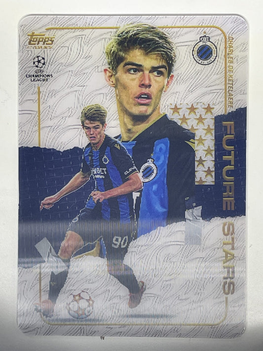 Charles De Ketelaere Club Brugge Future Stars Topps Gold 2021 UEFA Champions League Football Card