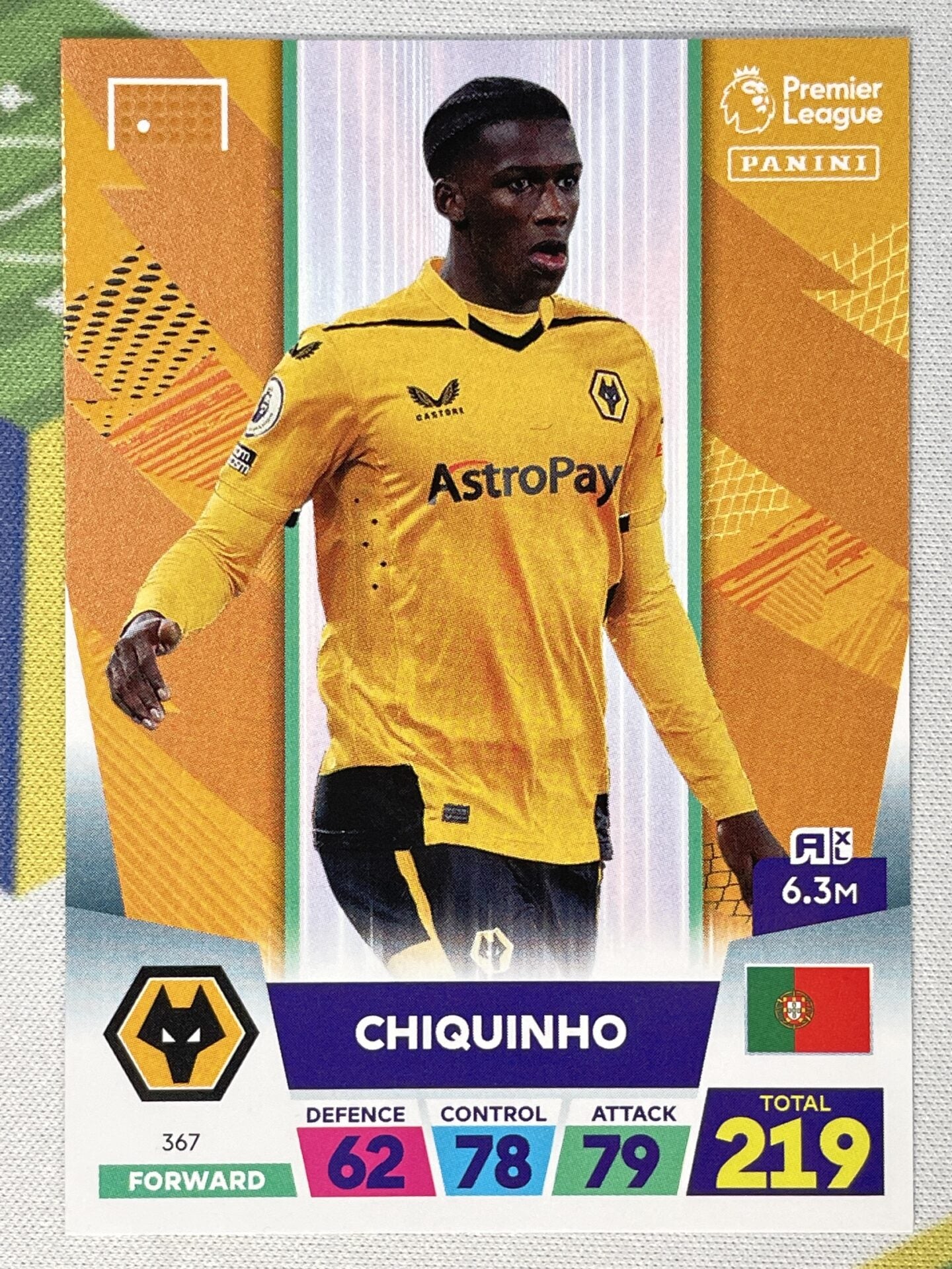 Chiquinho Wolves Panini Premier League Adrenalyn XL 2023 Card