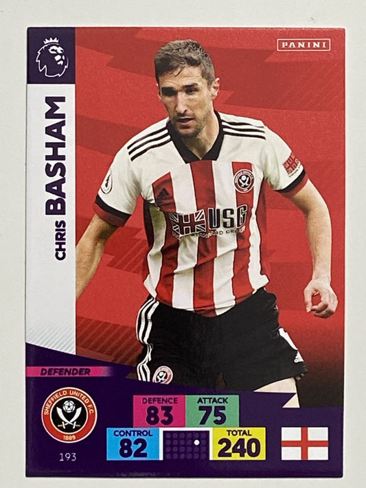 Chris Basham (Sheffield United) Football Card &#8211; Premier League Adrenalyn XL 2020:21