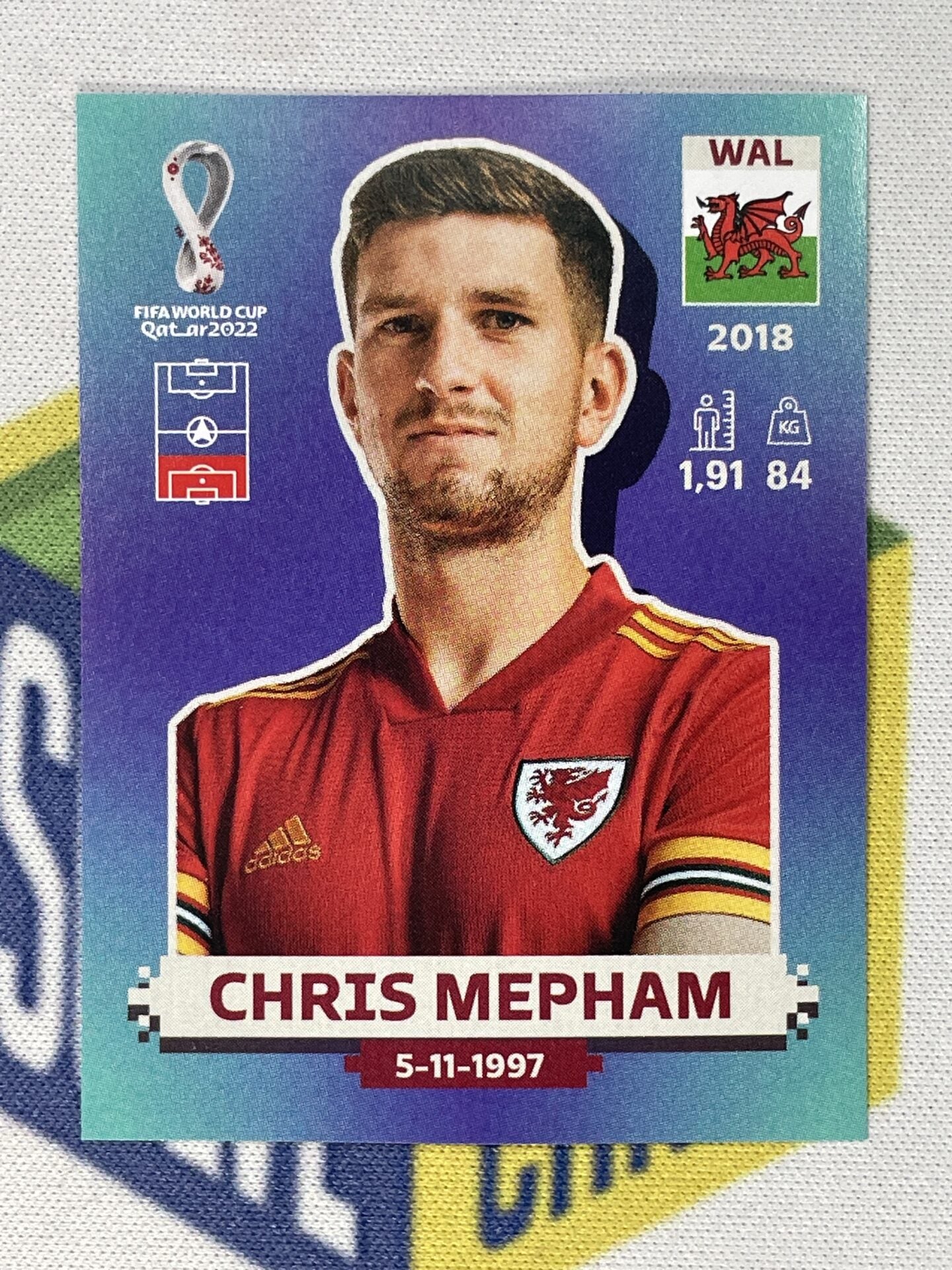 Chris Mepham Wales Panini World Cup 2022 Qatar Stickers