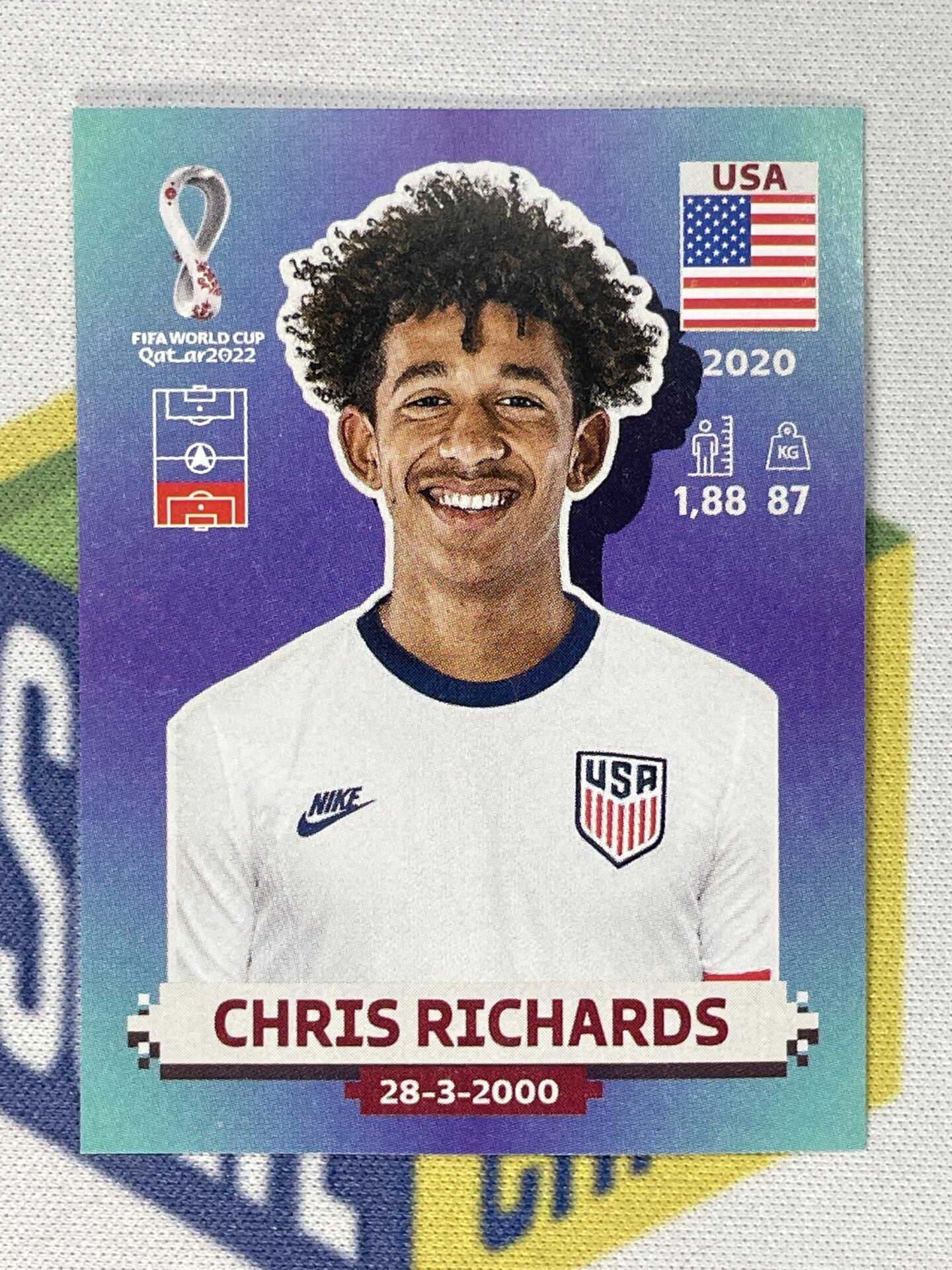 Chris Richards USA Panini World Cup 2022 Qatar Stickers