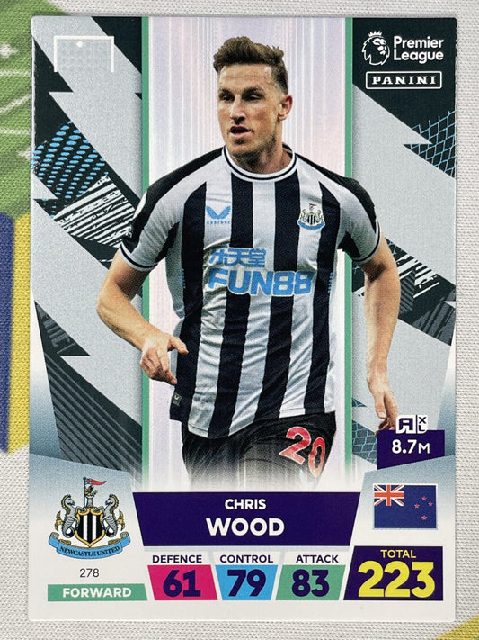 Chris Wood Newcastle Panini Premier League Adrenalyn XL 2023 Card