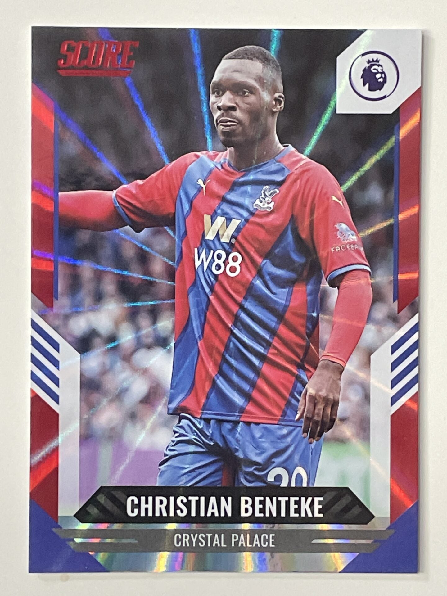 Christian Benteke Crystal Palace Base Red Laser Parallel Panini Premier League Score 2021 2022