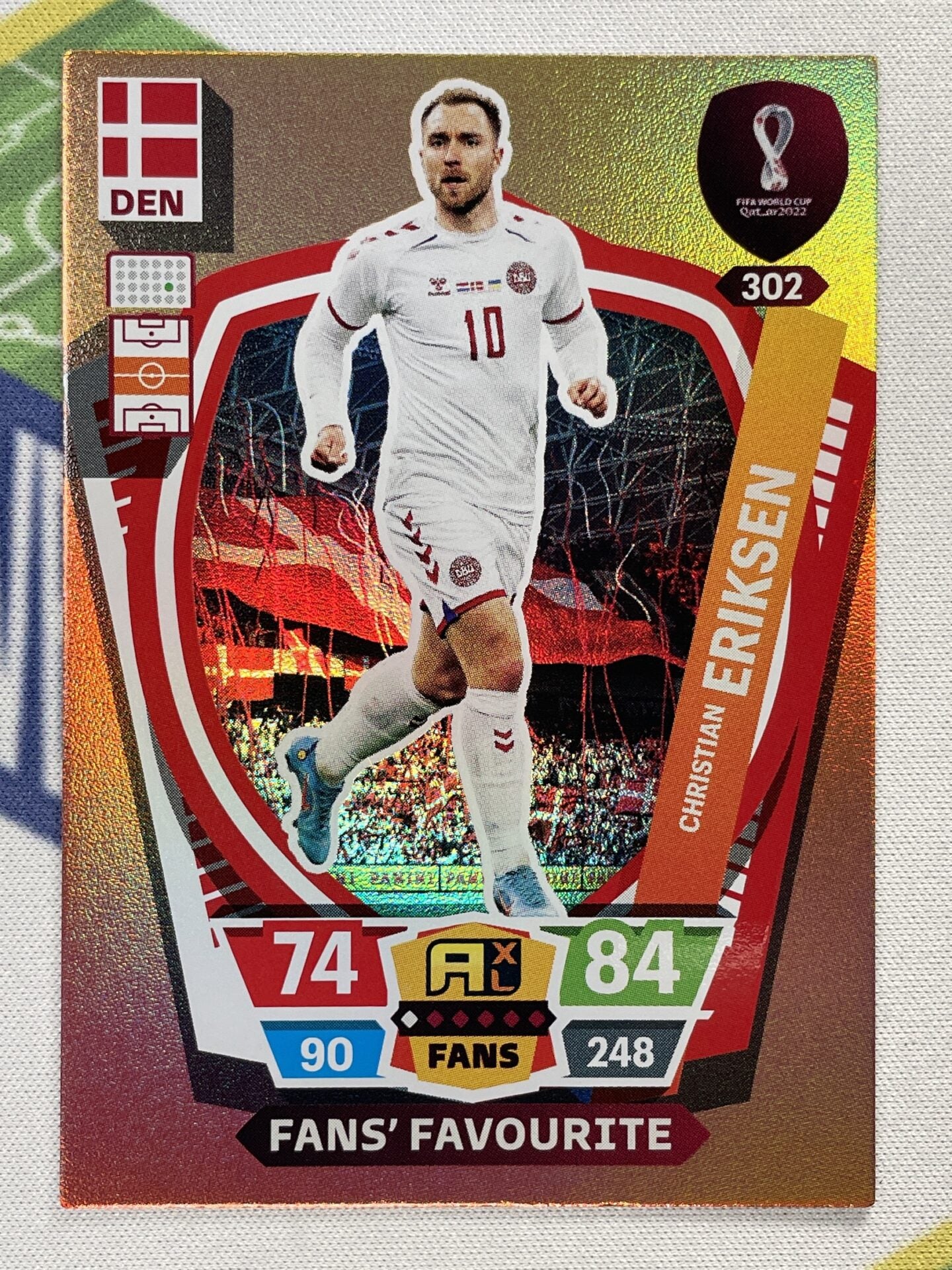 Christian Eriksen Denmark Fans Favourite Panini World Cup 2022 Adrenalyn XL Card