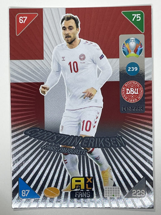 Christian Eriksen Fans Favourites (Denmark) Football Card &#8211; Euro 2020 Adrenalyn XL