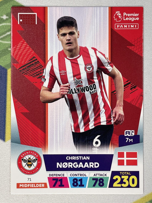 Christian Norgaard Brentford Panini Premier League Adrenalyn XL 2023 Card