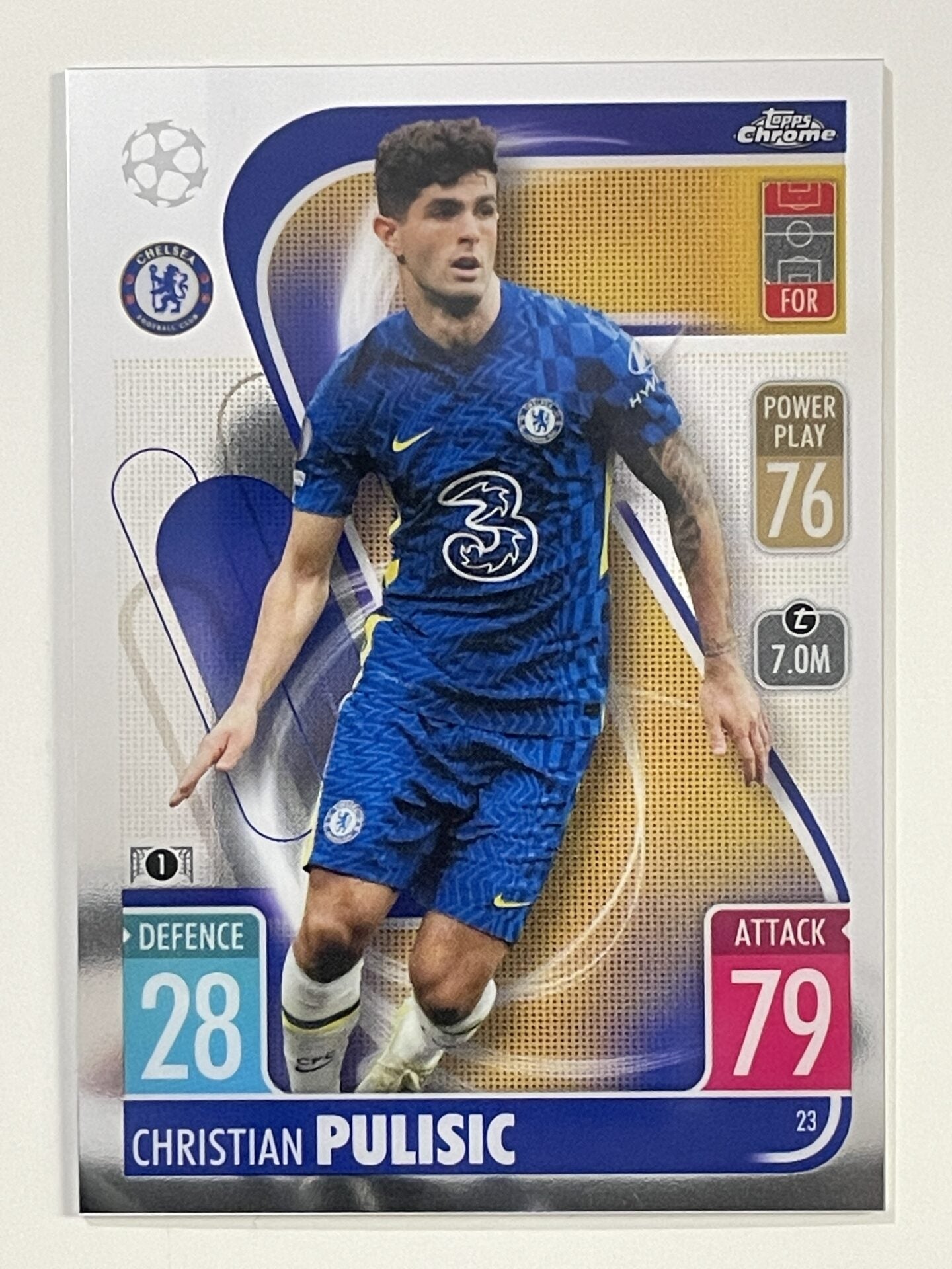 Christian Pulisic Chelsea Topps Match Attax Chrome 2021 2022 Football Card