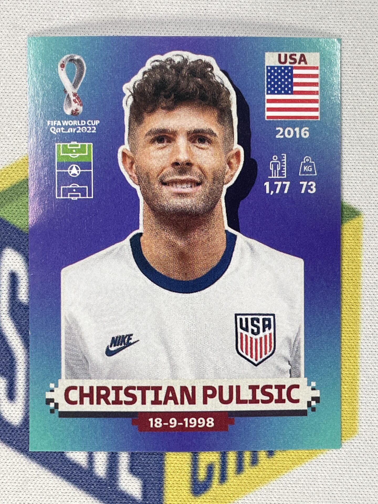 Christian Pulisic USA Panini World Cup 2022 Qatar Stickers