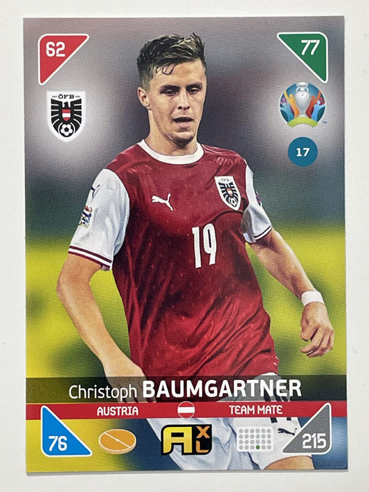 Christoph Baumgartner Team Mates (Austria) Football Card &#8211; Euro 2020 Adrenalyn XL