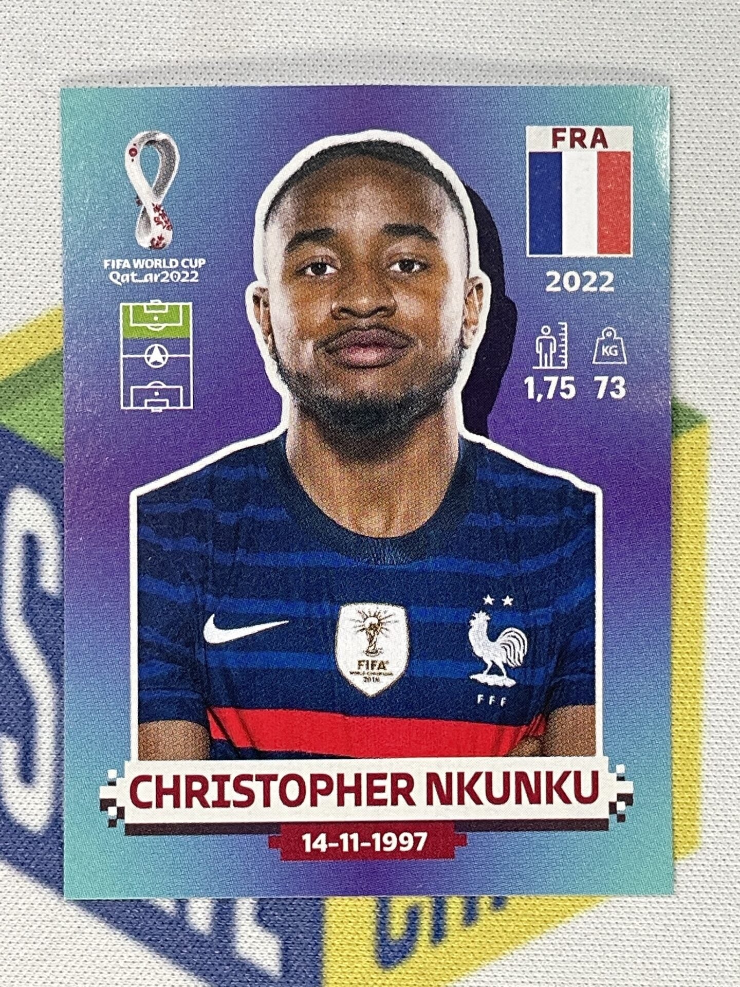 Christopher Nkunku France Panini World Cup 2022 Qatar Stickers