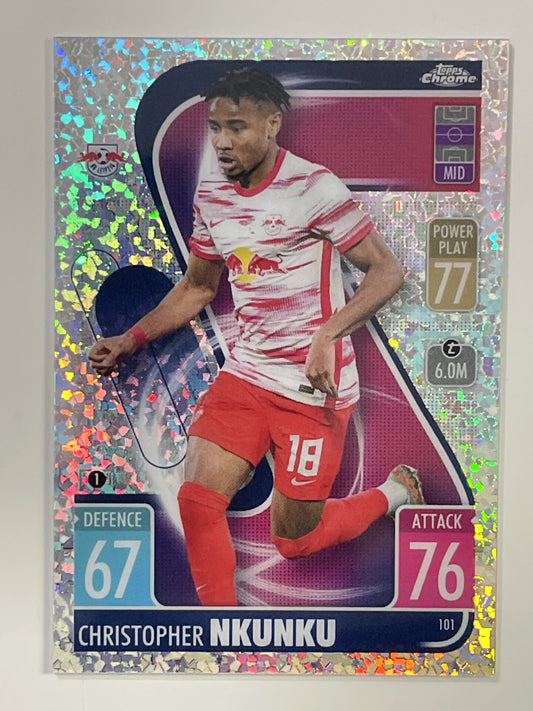 Christopher Nkunku Speckle Refractor Topps Match Attax Chrome 2021 2022