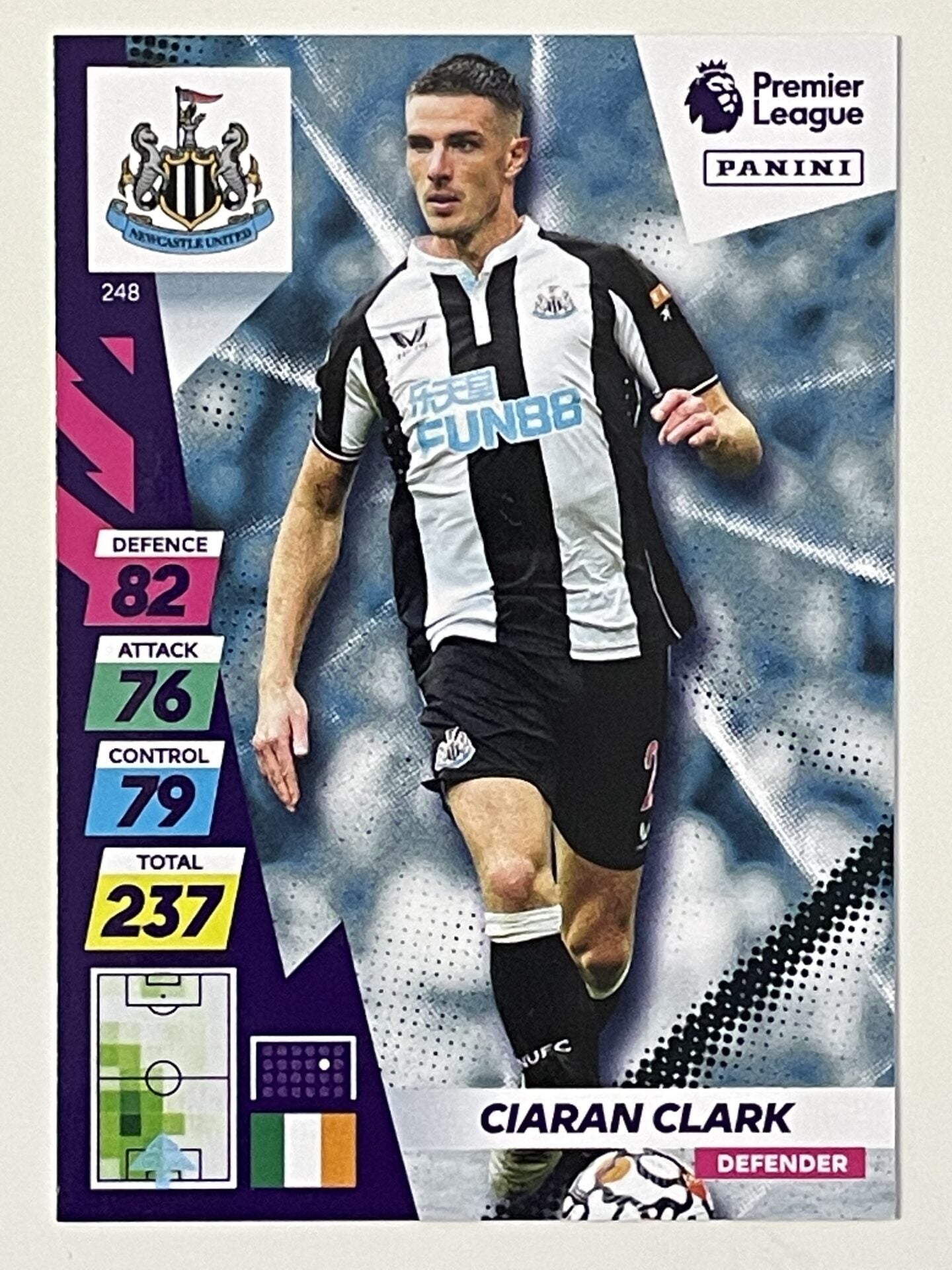 Ciaran Clark Newcastle United Base Panini Adrenalyn XL PLUS Premier League 2021 2022