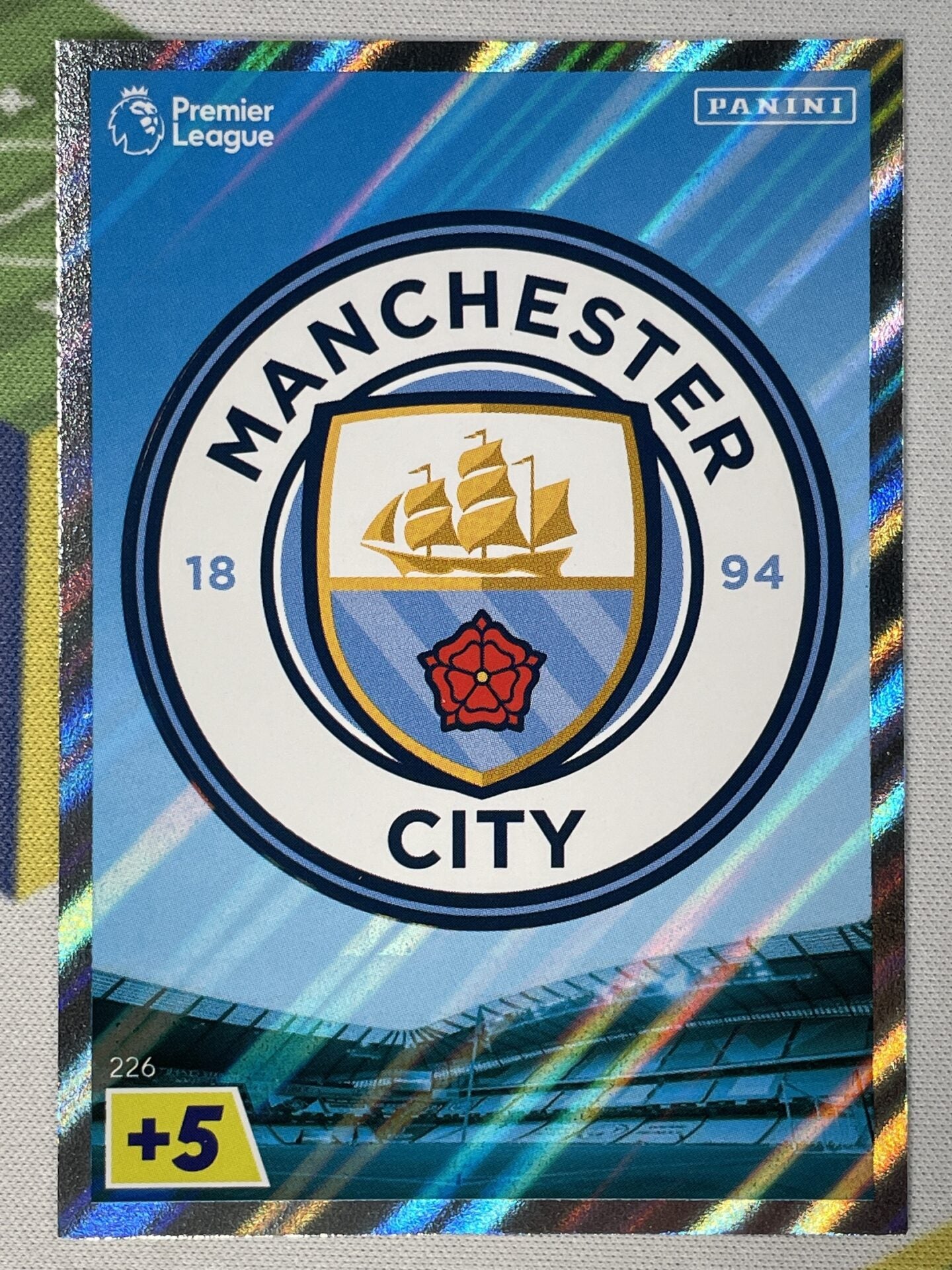 Club Badge Manchester City Panini Premier League Adrenalyn XL 2023 Card