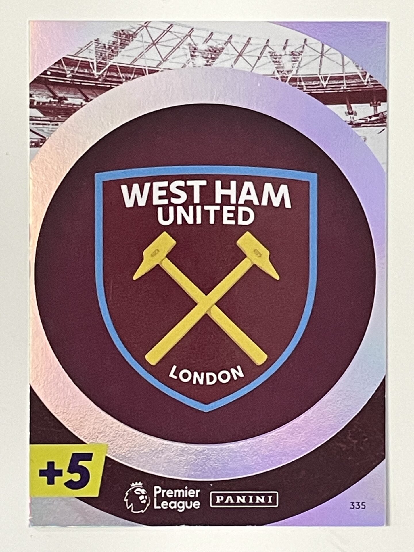 Club Badge West Ham Base Panini Adrenalyn XL PLUS Premier League 2021 2022