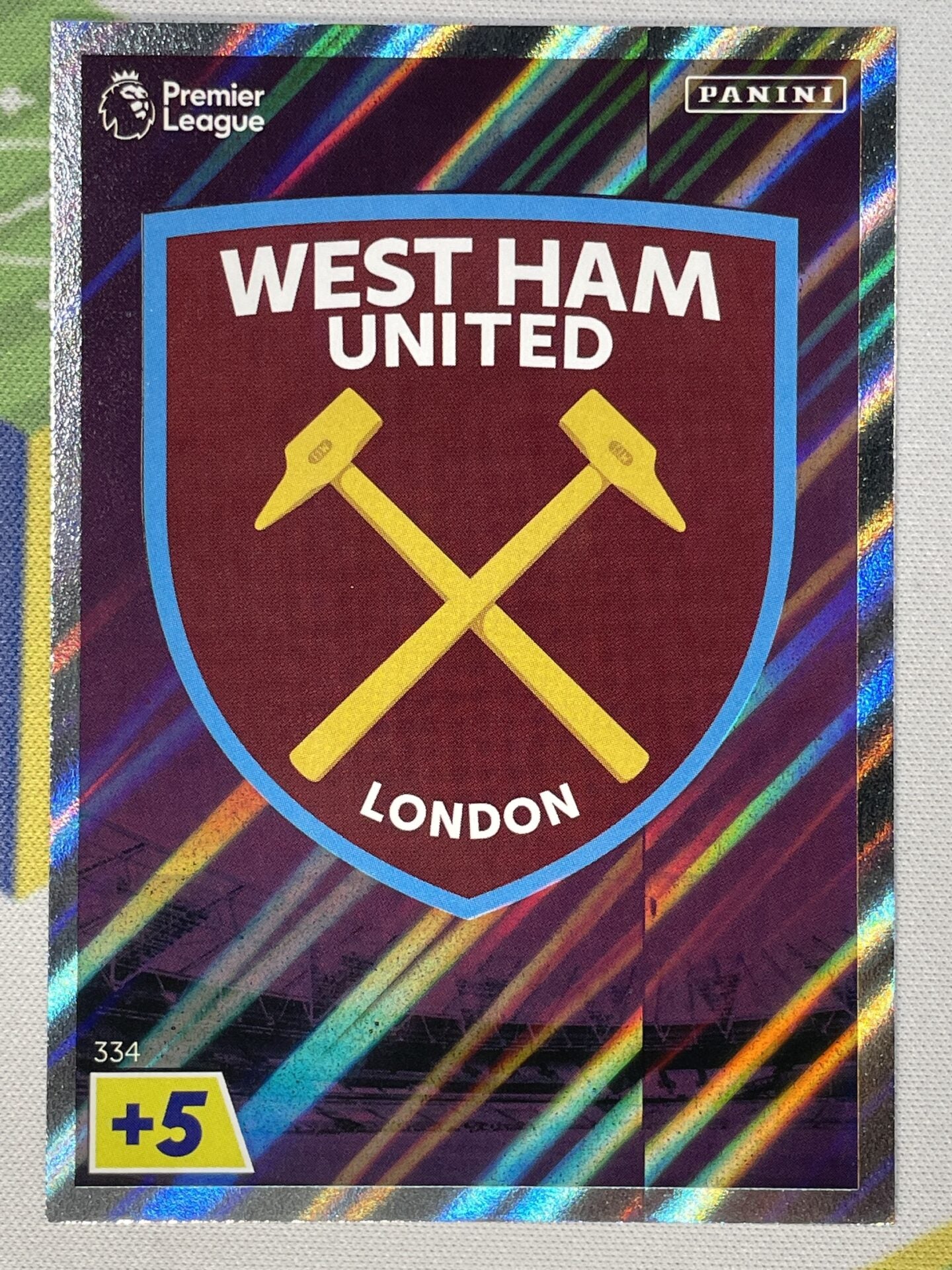 Club Badge West Ham Panini Premier League Adrenalyn XL 2023 Card