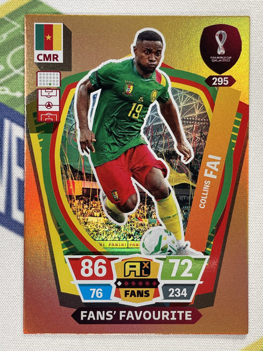 Collins Fai Cameroon Fans Favourite Panini World Cup 2022 Adrenalyn XL Card