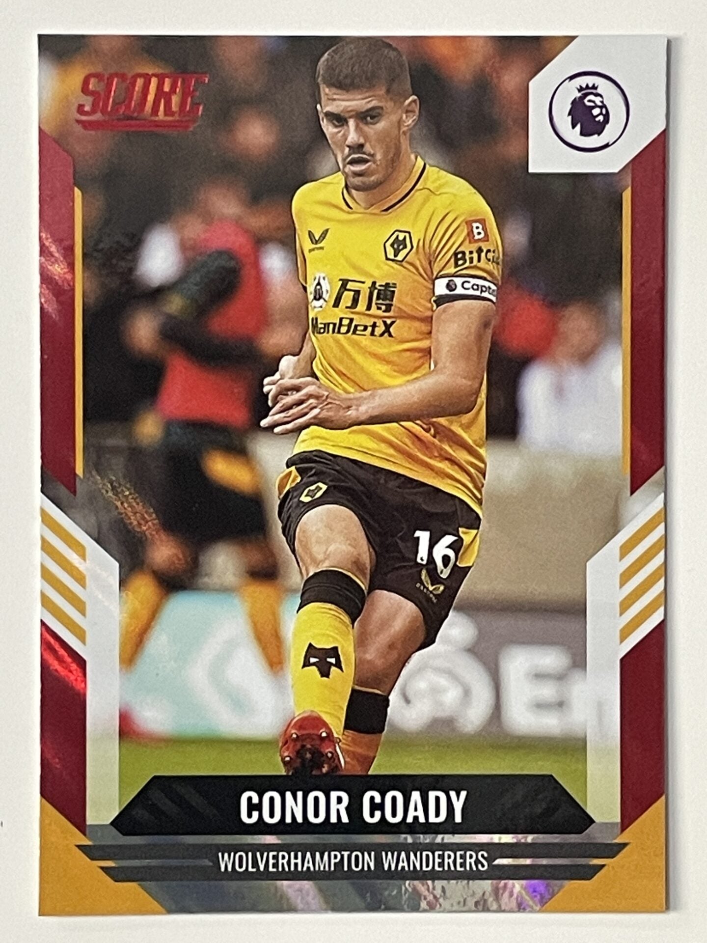 Conor Coady Wolves Base Red Lava Parallel Panini Premier League Score 2021 2022