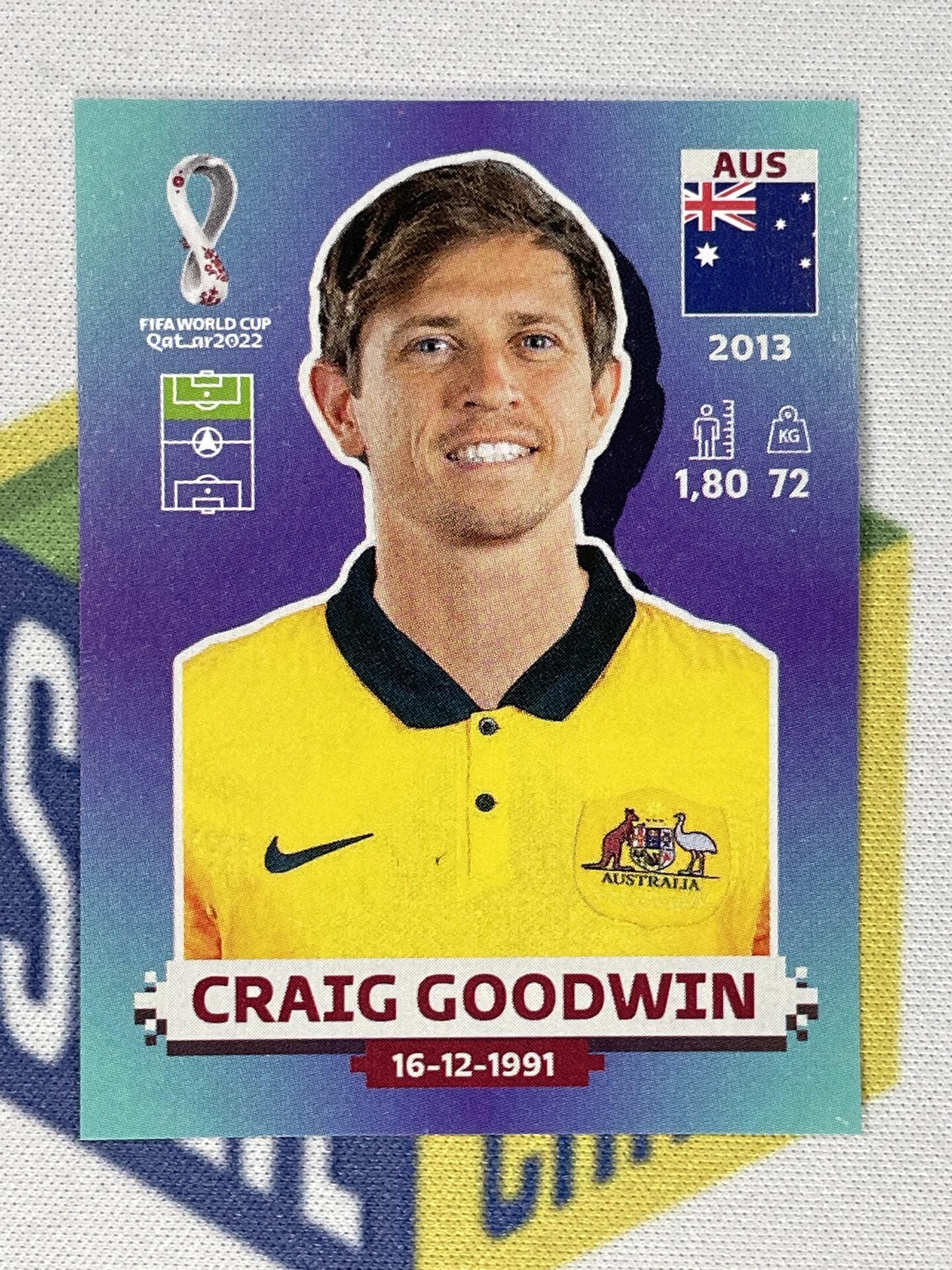 Craig Goodwin Australia Panini World Cup 2022 Qatar Stickers