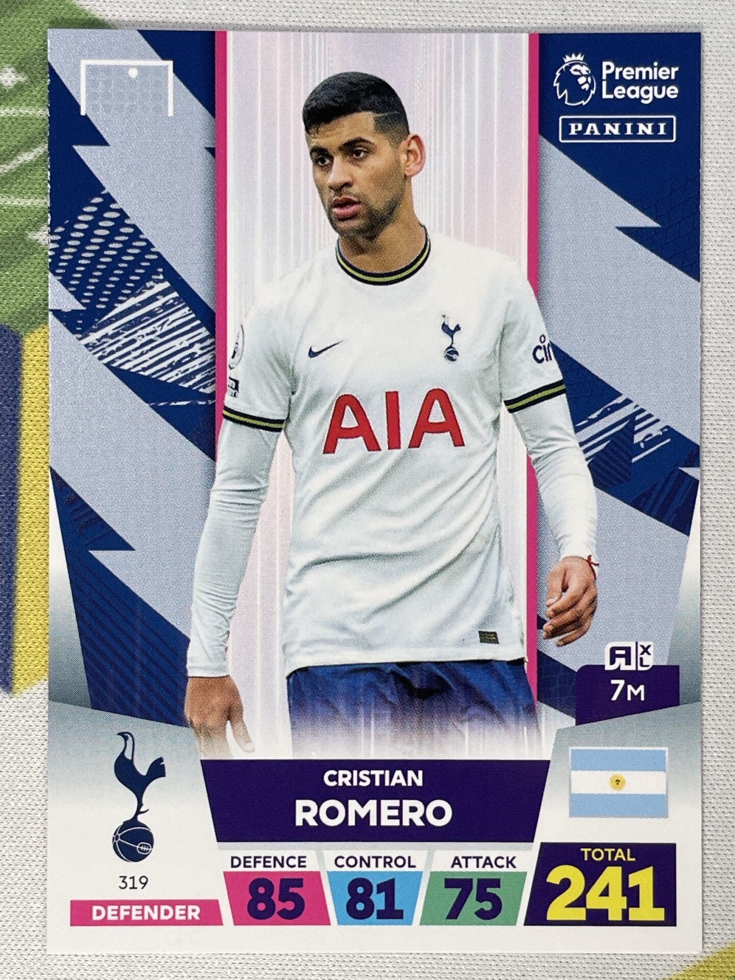 Cristian Romero Tottenham Panini Premier League Adrenalyn XL 2023 Card