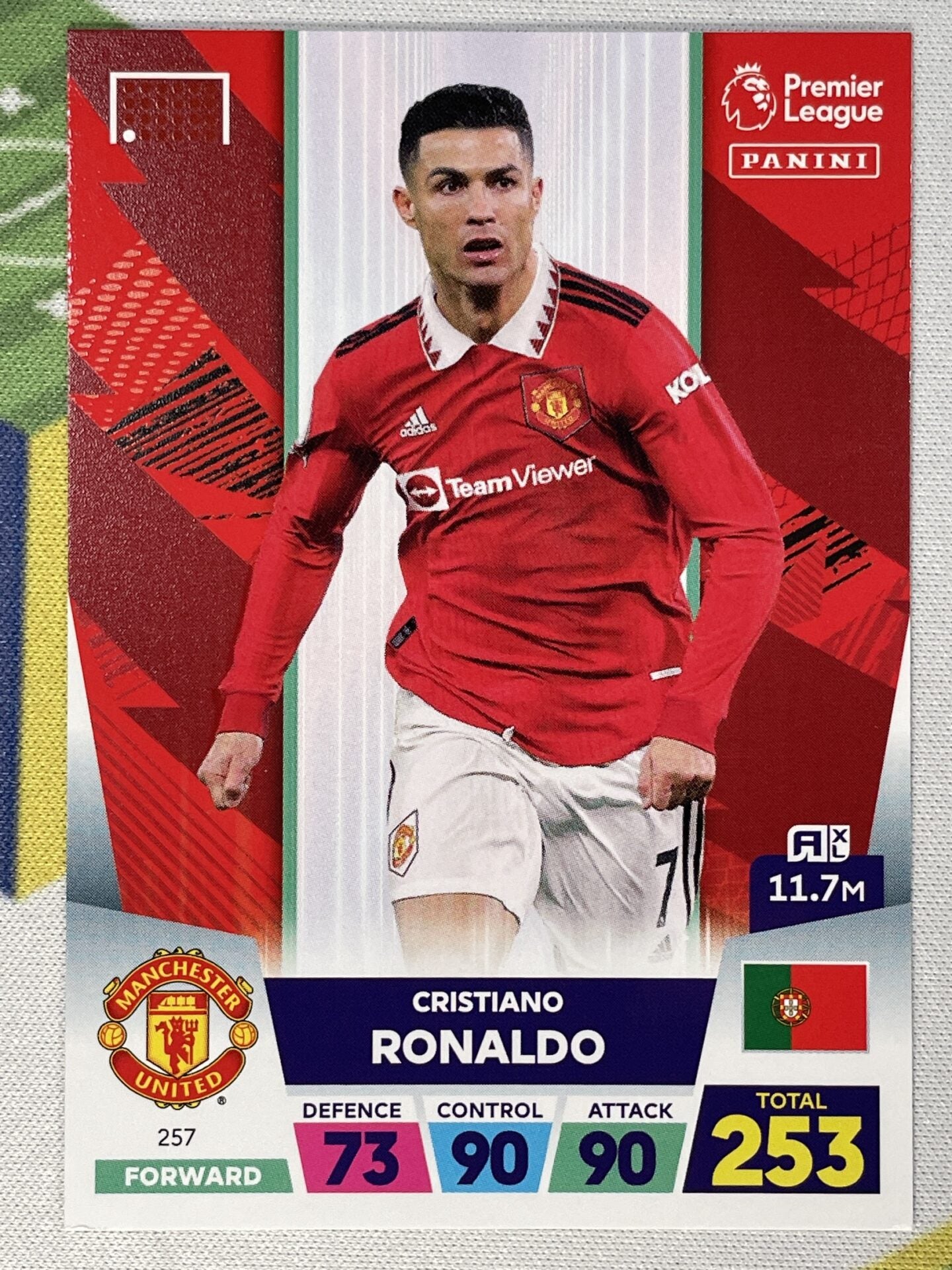 Cristiano Ronaldo Manchester United Panini Premier League Adrenalyn XL 2023 Card