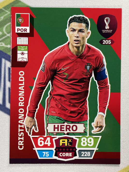 Cristiano Ronaldo Portugal Panini World Cup 2022 Adrenalyn XL Card