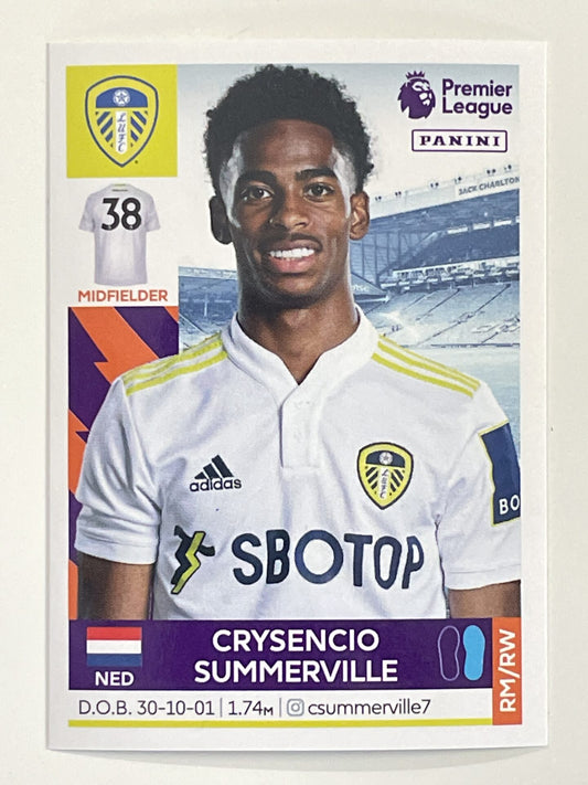 Crysencio Summerville Leeds United Panini Premier League 2022 Football Sticker