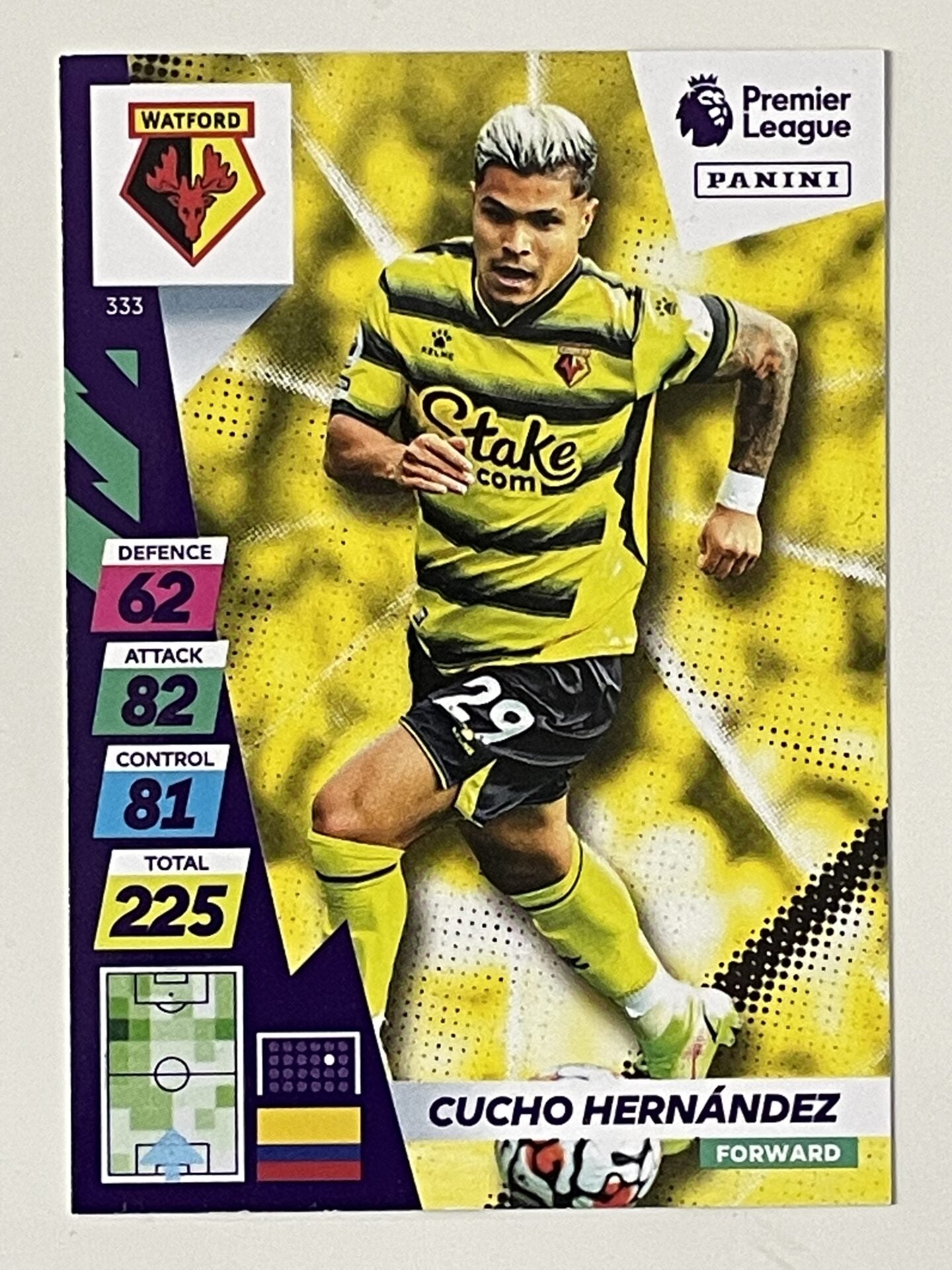 Cucho Hernandez Watford Base Panini Adrenalyn XL PLUS Premier League 2021 2022