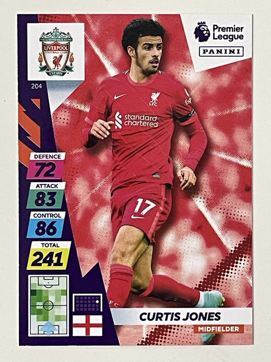 Curtis Jones Liverpool Base Panini Adrenalyn XL PLUS Premier League 2021 2022