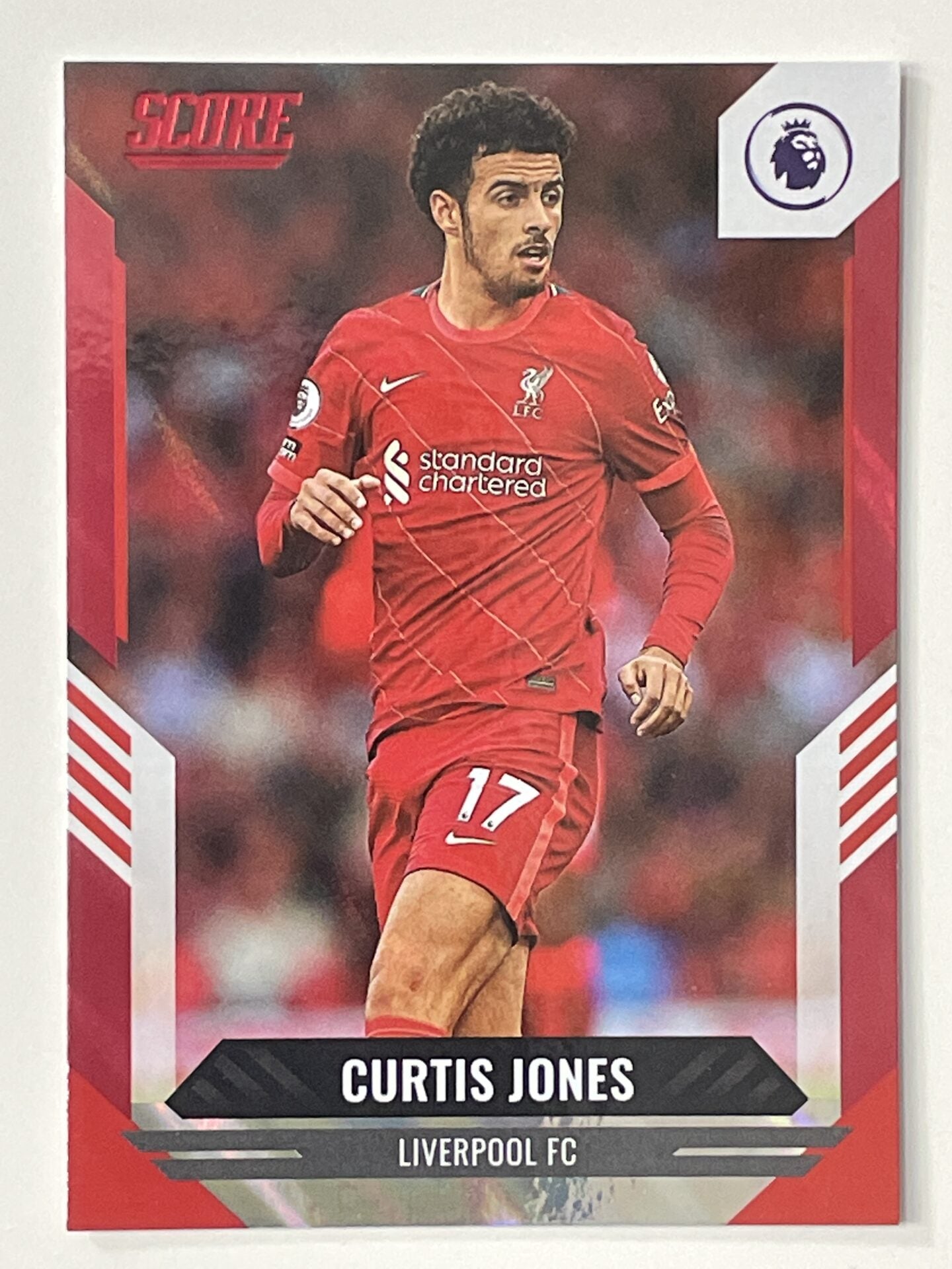 Curtis Jones Liverpool Base Red Lava Parallel Panini Premier League Score 2021 2022