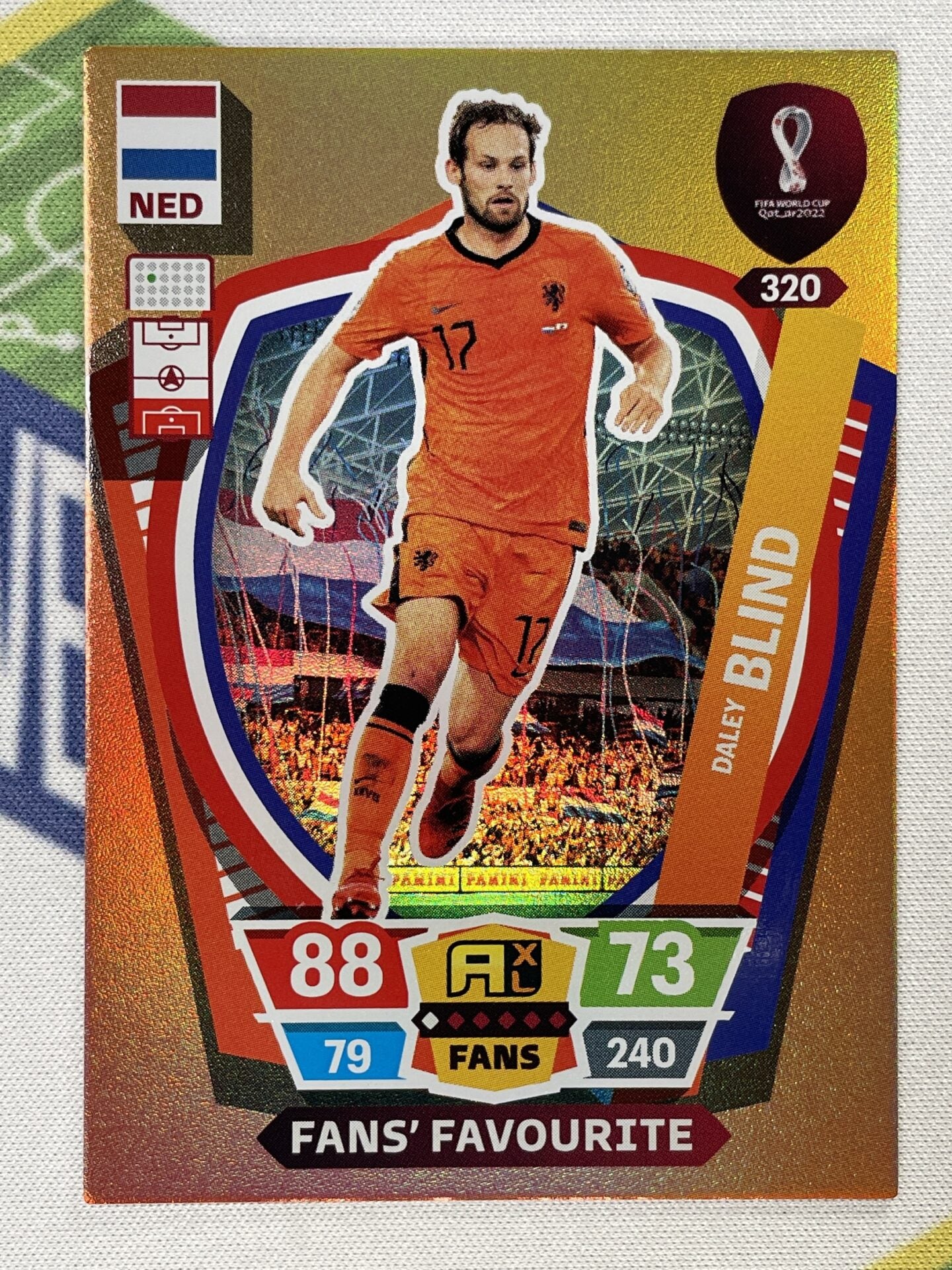 Daley Blind Netherlands Fans Favourite Panini World Cup 2022 Adrenalyn XL Card