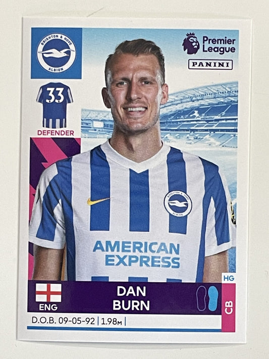 Dan Burn Brighton Panini Premier League 2022 Football Sticker