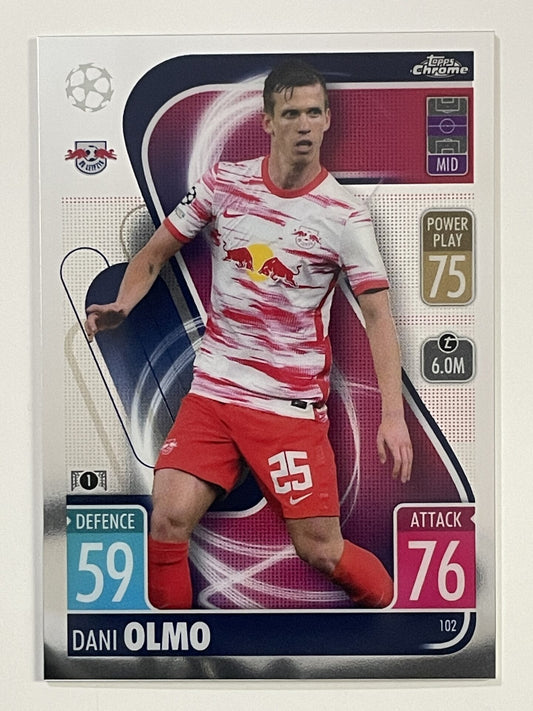 Dani Olmo RB Leipzig Topps Match Attax Chrome 2021 2022 Football Card