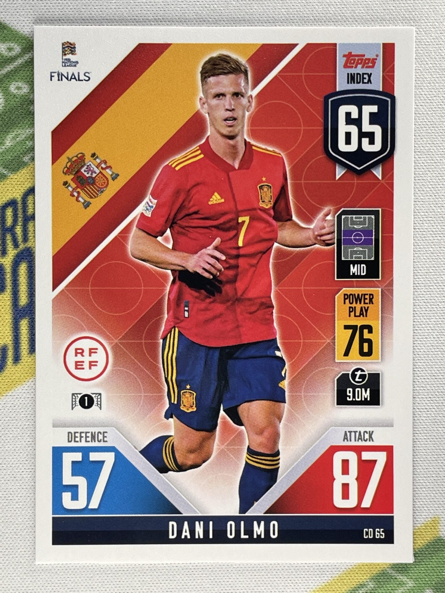 Dani Olmo Spain Topps Match Attax 101 Road to Nations League 2022 Card