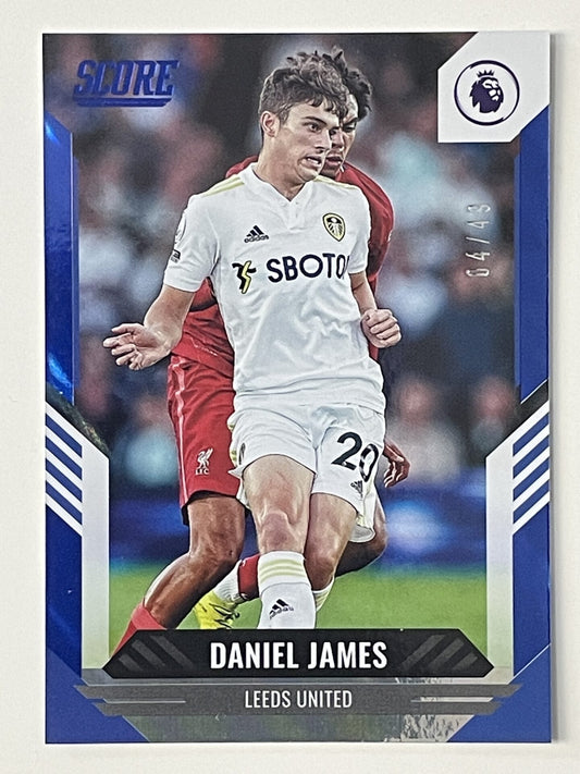 Daniel James Leeds United Base Blue Lava Parallel Panini Premier League Score 2021 2022